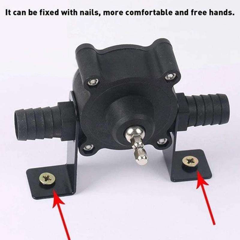 Compact drill pump for water and liquid transfer, perfect for home and garden tasks.