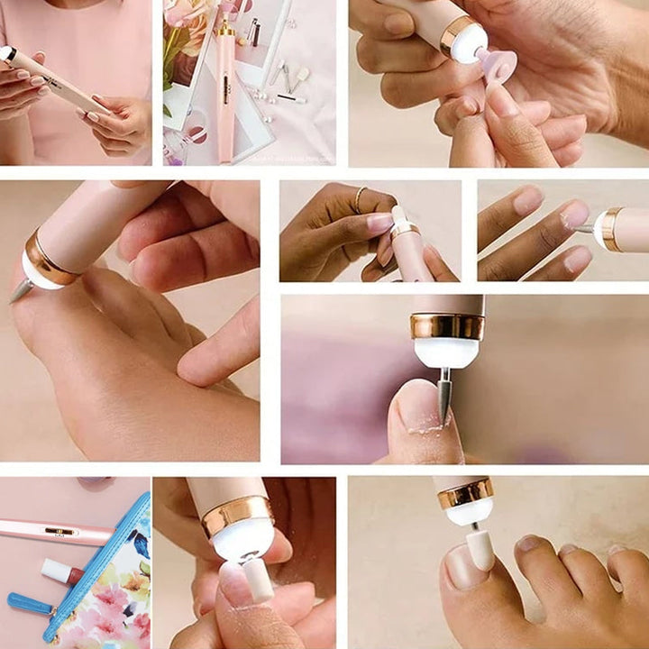 Ergonomic electric nail file designed for comfortable grip and beauty treatments