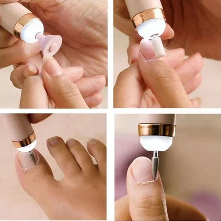 Portable nail drill kit in a travel-friendly case for on-the-go nail maintenance