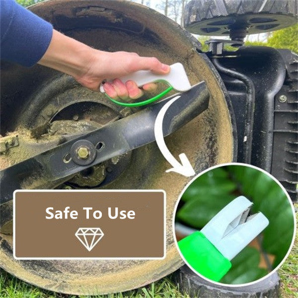 Universal knife sharpener for kitchen knives and gardening tools, compact & portable design