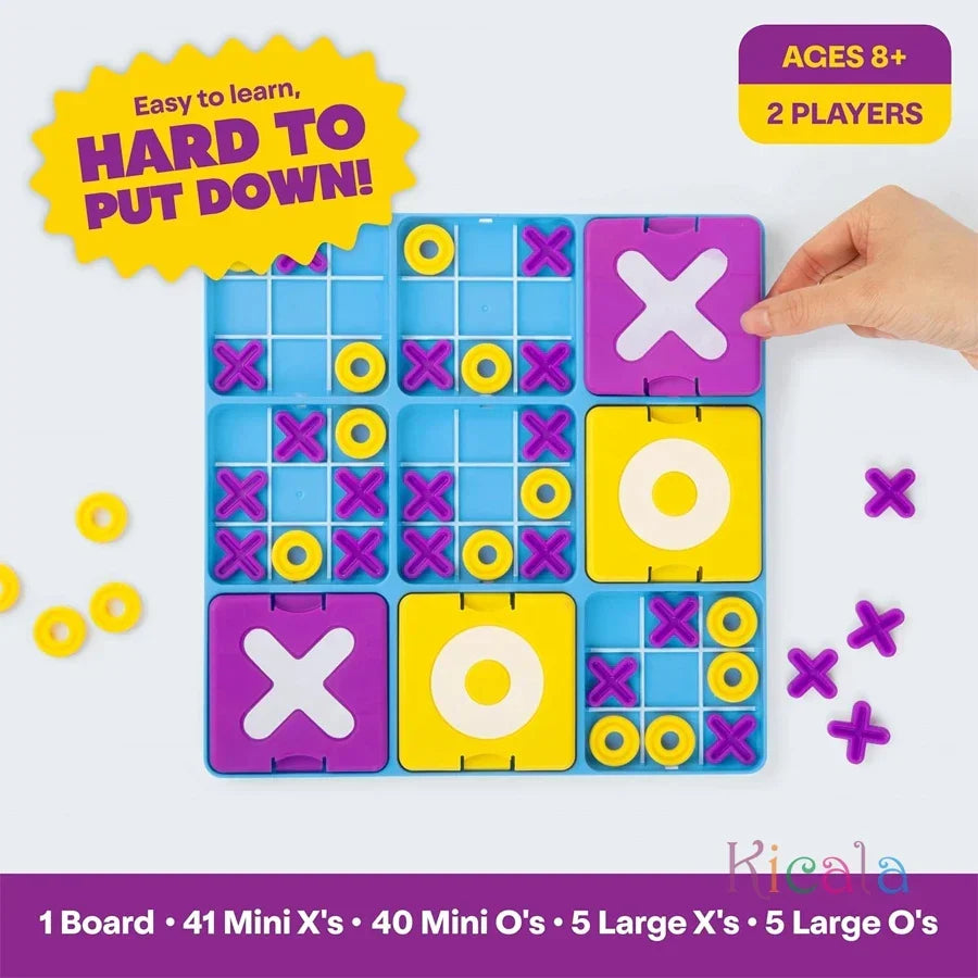 Family playing PlayMino, a portable board game and educational toy for kids, fostering logic skills.