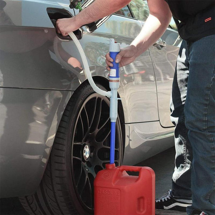 Utility liquid transfer pump, battery-powered for convenient siphoning of fuel, water, and other liquids