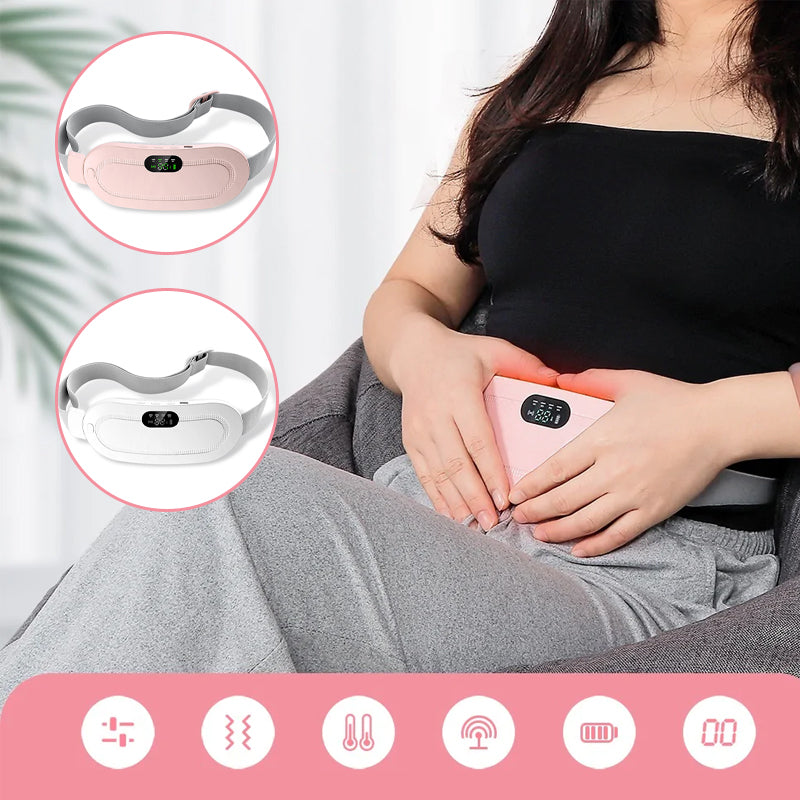 Rechargeable personal care heating pad for menstrual relief, featuring massage functions