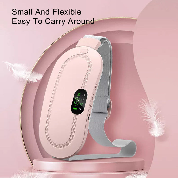 Heating pad for menstrual relief, compact and wireless, designed for on-the-go comfort