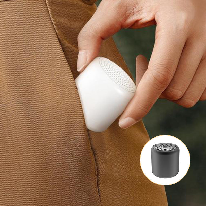Portable Mini Bluetooth Speaker in black, waterproof for outdoor use, 360-degree sound
