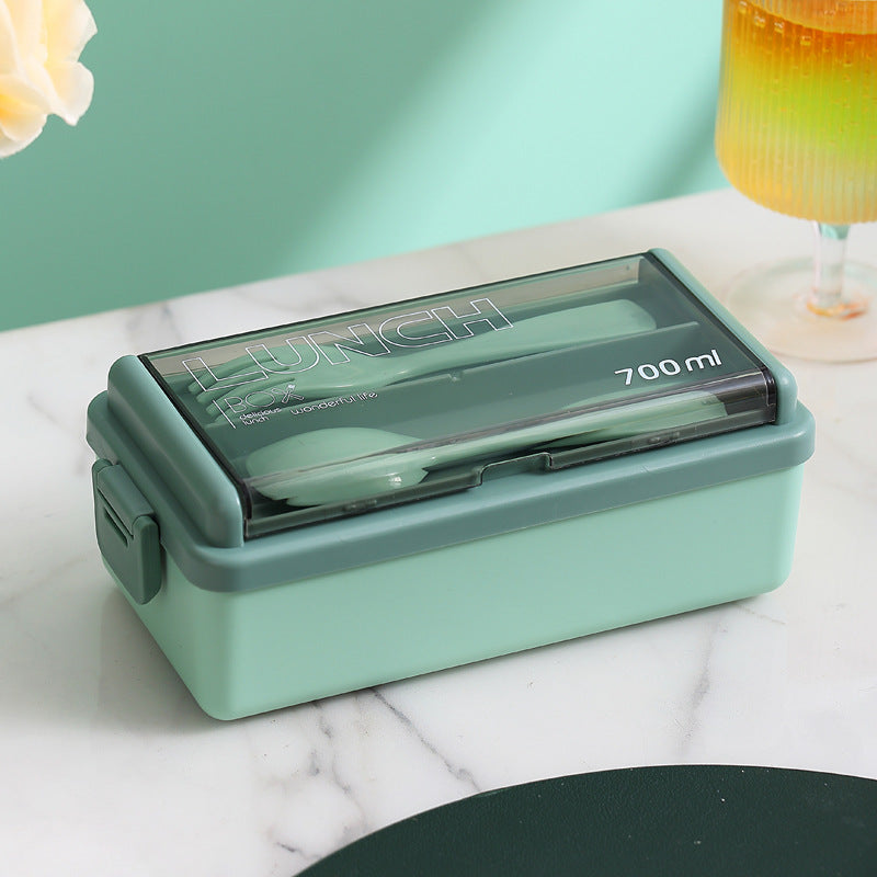 Robust portable lunch container with secure latches, perfect for active lifestyles