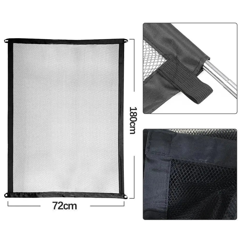 Flexible pet safety gate, a portable barrier protecting dogs & cats in various home areas. Quick & easy setup.