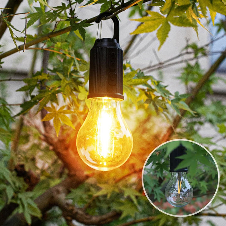 Type-C rechargeable retro bulb light, perfect portable lamp for camping and emergency