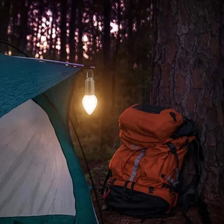 Portable hanging retro bulb, Type-C rechargeable light, great for camping and home decor