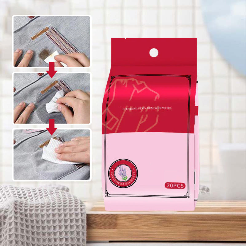Instant stain remover wet wipes, ideal for unexpected clothing messes