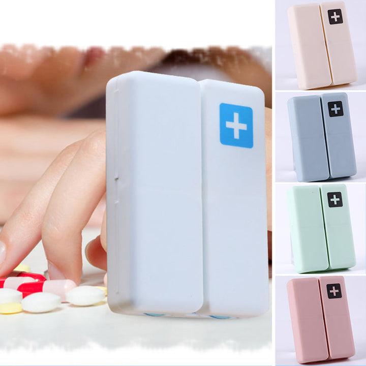 Durable travel pill case with seven sections, ensuring secure and organized medication storage