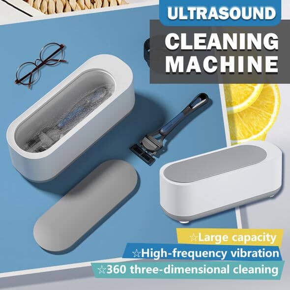 Compact ultrasonic eyeglass cleaner, effectively removing grime for crystal-clear vision