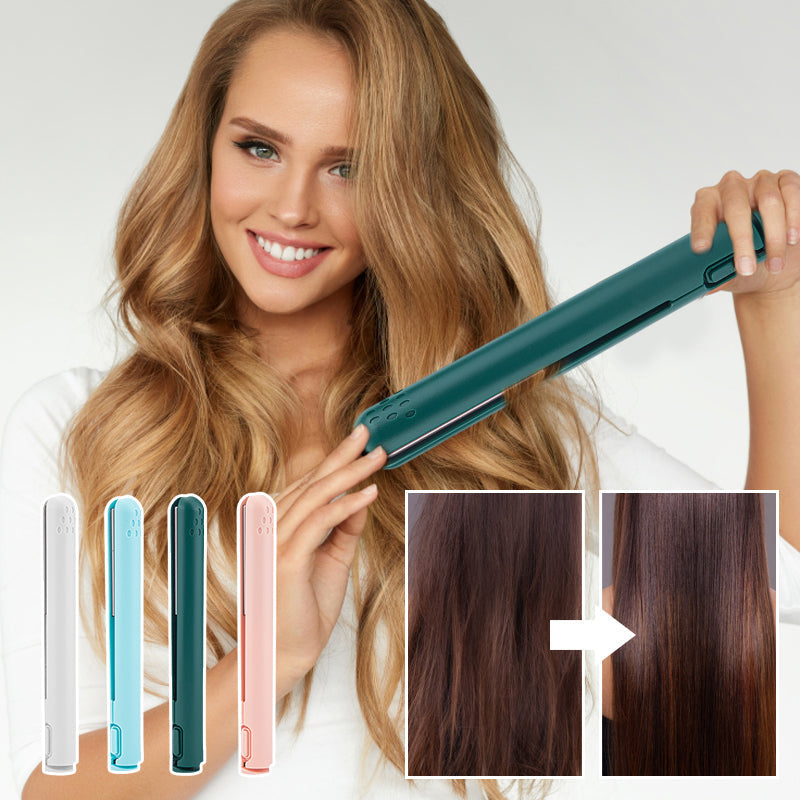 On-the-go styling with this USB mini hair straightener and curler, perfect for quick hair fixes.