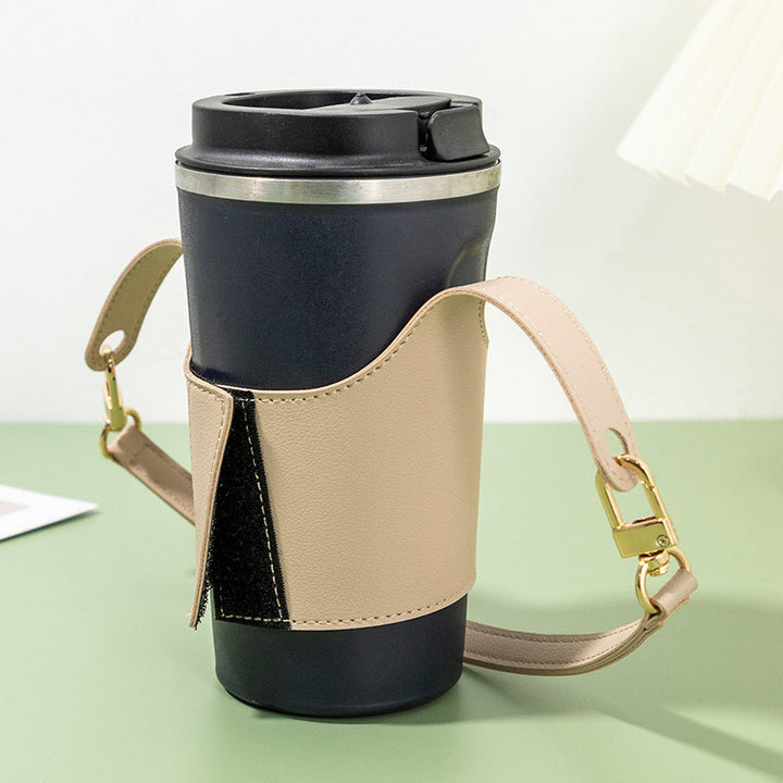 Portable vegan leather organization accessory in a stylish grey, ideal for picnics or commutes
