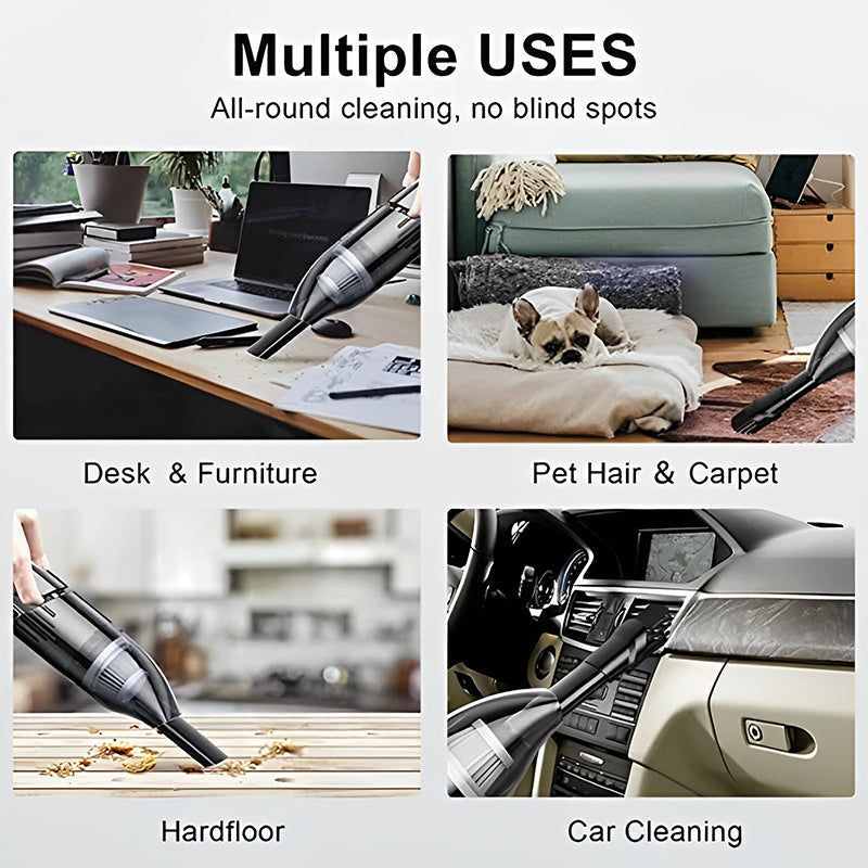 Portable car vacuum, easy to store and use anywhere in your vehicle
