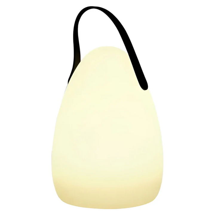 Sleek portable LED table lamp, waterproof design, perfect for outdoor dining or indoor decor.