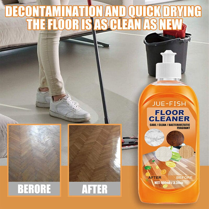 Powerful floor cleaner for home & kitchen, lemon scent. All-purpose cleaner, quick dry formula to remove stains.