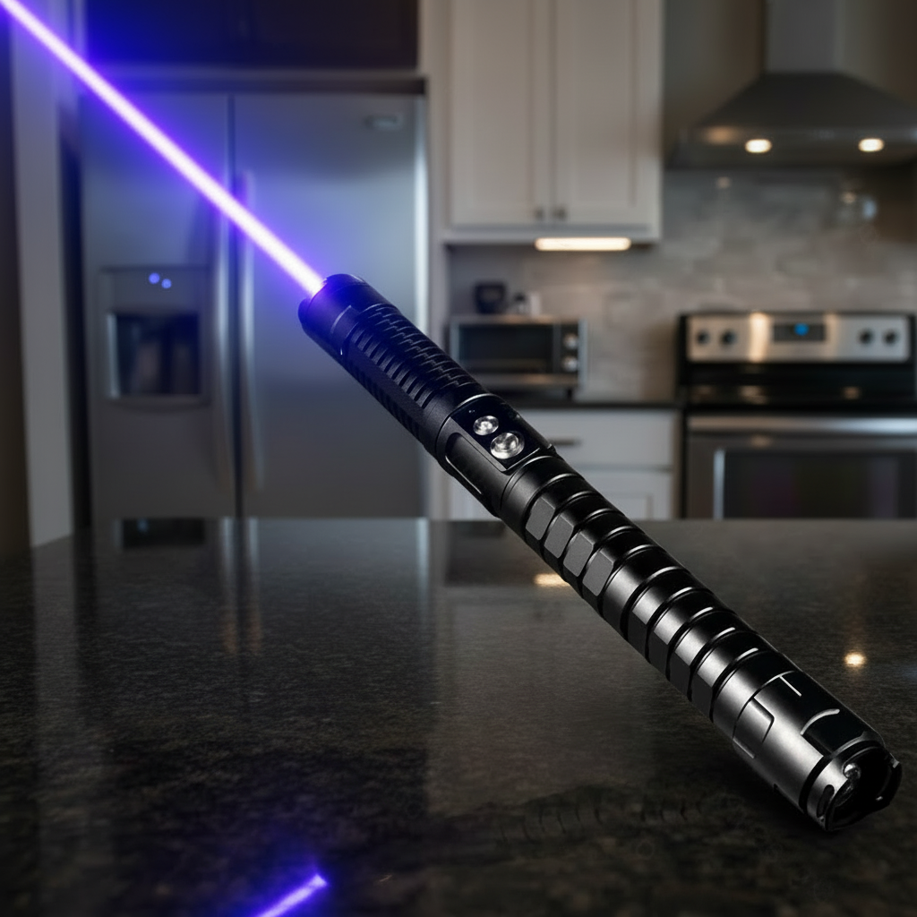 Powerful LED flashlight for bright illumination during outdoor adventures & camping trips.