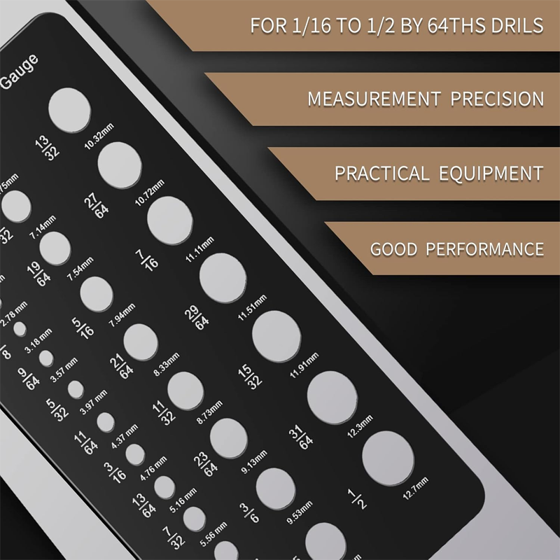 Portable precision drill gauge, essential for accurate sizing of drill bits