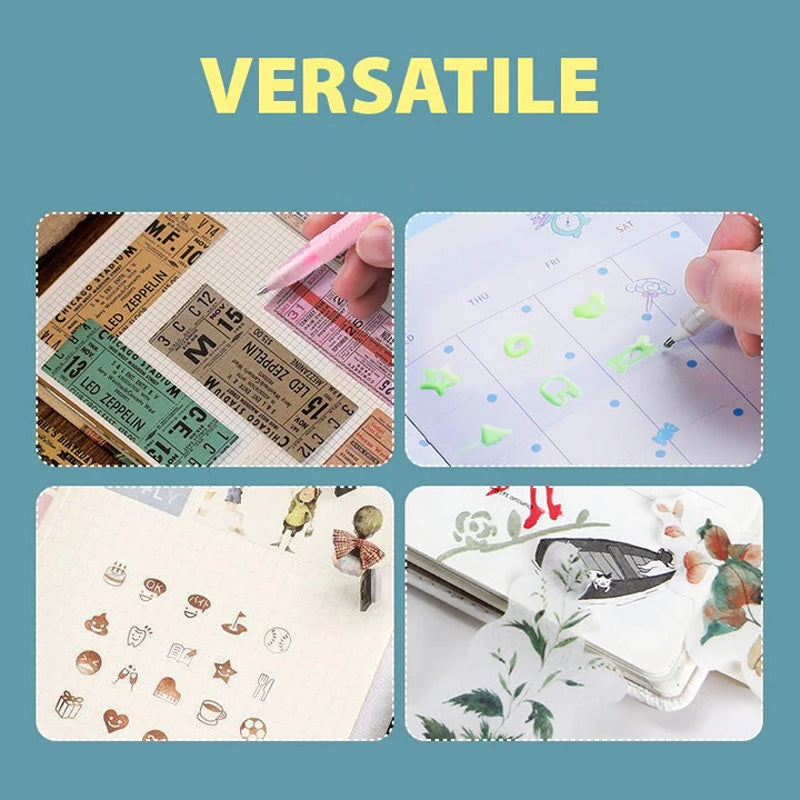 Packaging of Quick Dry Precision Glue Pen, highlighting 'creative' and 'crafting' keywords