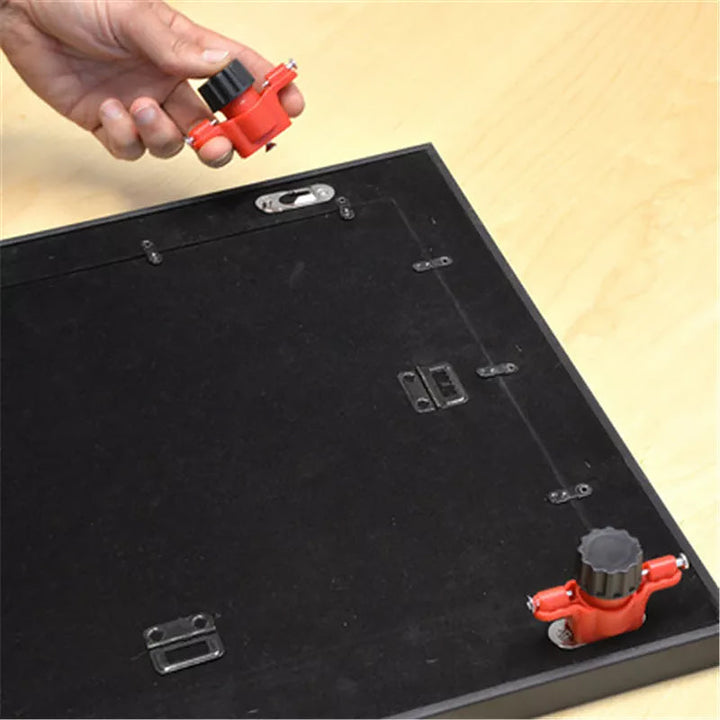 DIY keyhole marking tool kit for precise picture frame and shelf mounting