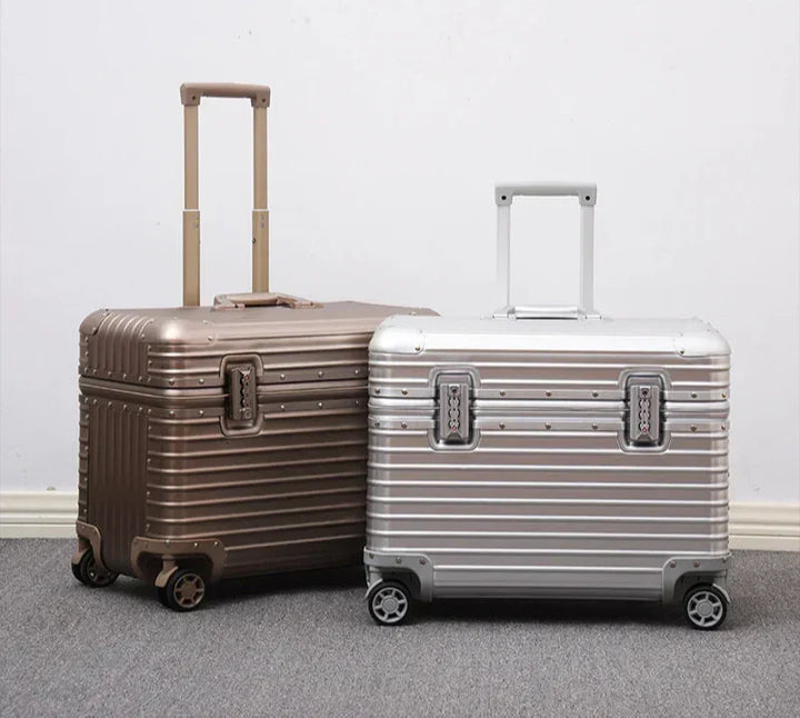 High-quality premium aluminum hardshell suitcase, unisex design. Secure and smooth travel luggage.