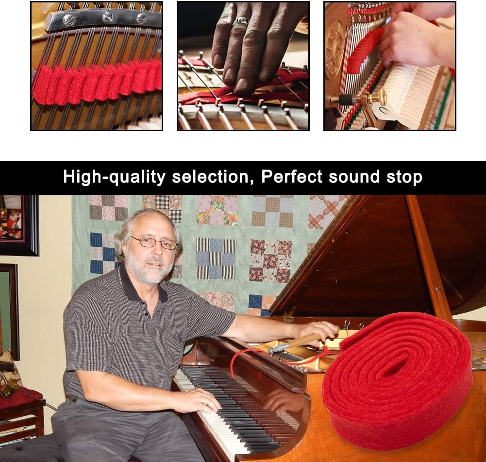 Portable 16-piece piano tuning kit with a sturdy storage case, essential for home piano maintenance.