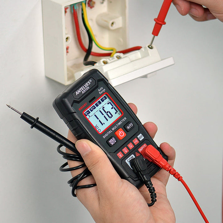 Digital multimeter with EBTN display, perfect for professional electrical testing and diagnostics.