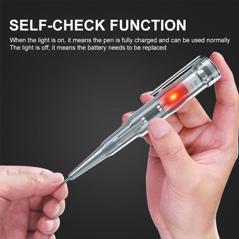 Handheld voltage tester pen, essential electrician's toolkit item for electrical safety