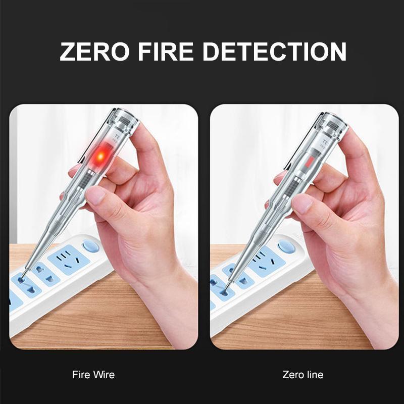 Professional voltage tester pen, ergonomic design for comfortable use by electricians
