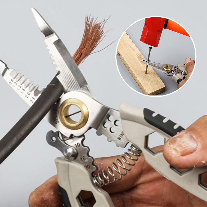 Multi-functional wire stripper hand tool, essential for electrical repairs and installations, a true utility gadget.