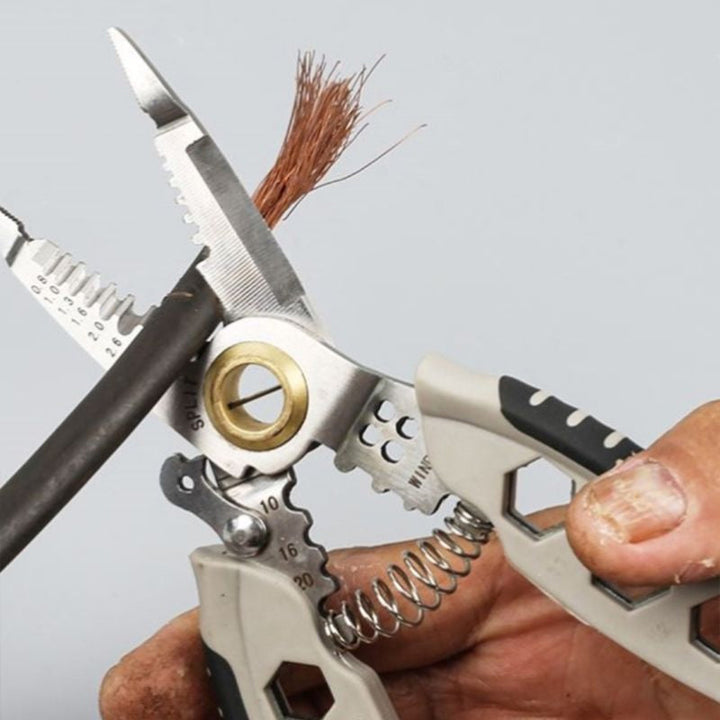 High-quality wire stripper multi-tool, perfect for anyone including professional electricians tackling electrical work.