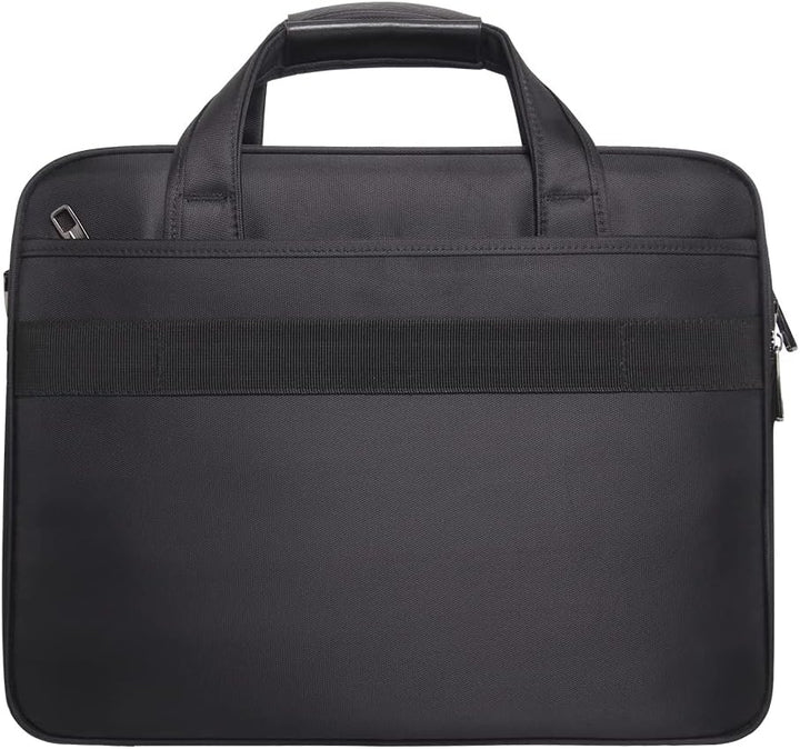 Men's canvas laptop briefcase, a versatile business tote for organized professionals on the go.