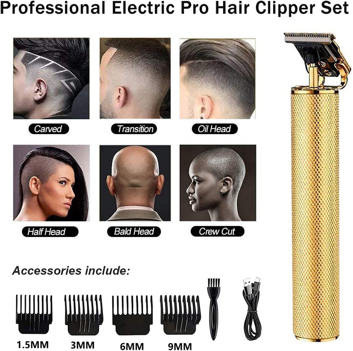 Professional-grade rechargeable men's trimmer, suitable for all hair types