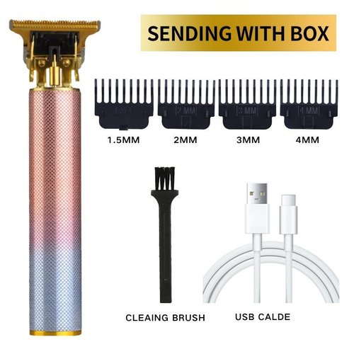 Gift set: rechargeable men's hair and beard trimmer for a stylish look