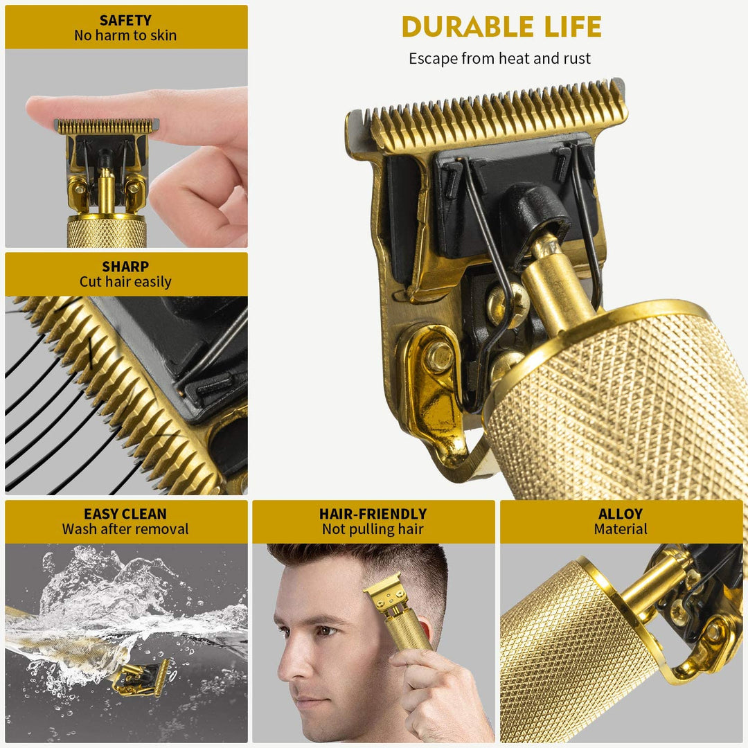 Cordless men's hair trimmer, rechargeable for barber-quality cuts at home