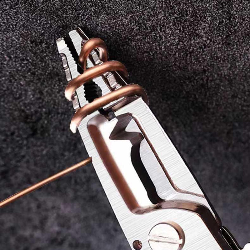 Versatile wire stripping and cutting hand tool, ideal for electrical and home improvement projects