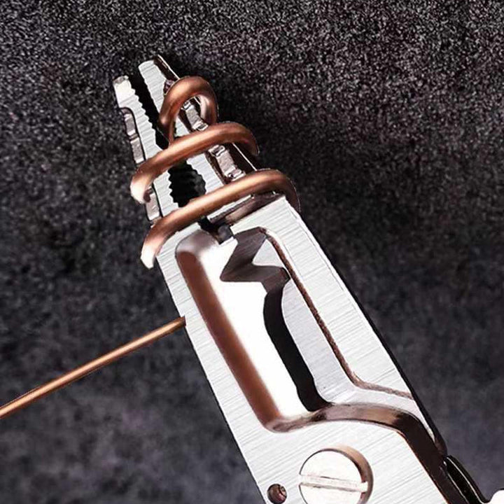 Versatile wire stripping and cutting hand tool, ideal for electrical and home improvement projects