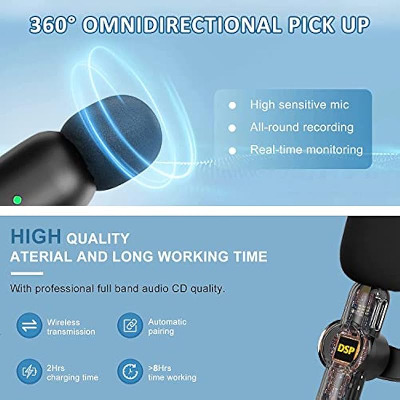 Two-person wireless lavalier microphone kit, delivering clear, broadcast-quality sound.
