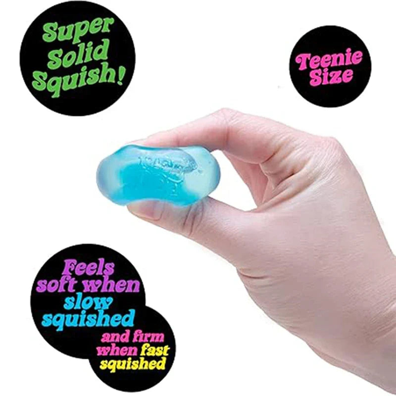 Squeezable purple Zensqush sensory fidget cube, perfect for stress relief, focus, and calming anxiety.