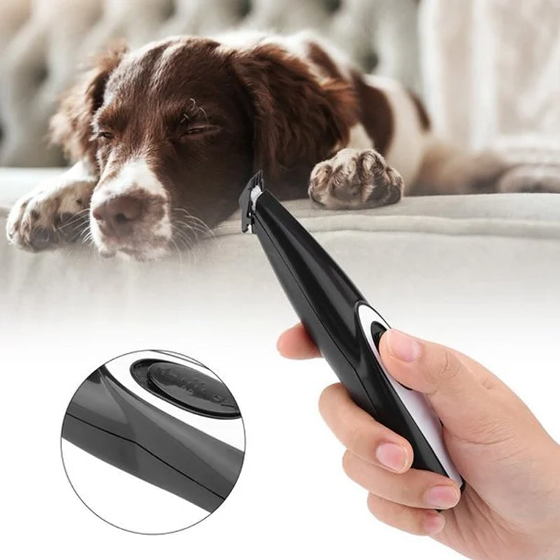 Durable pet clipper for thick dog hair, low vibration for comfortable grooming sessions
