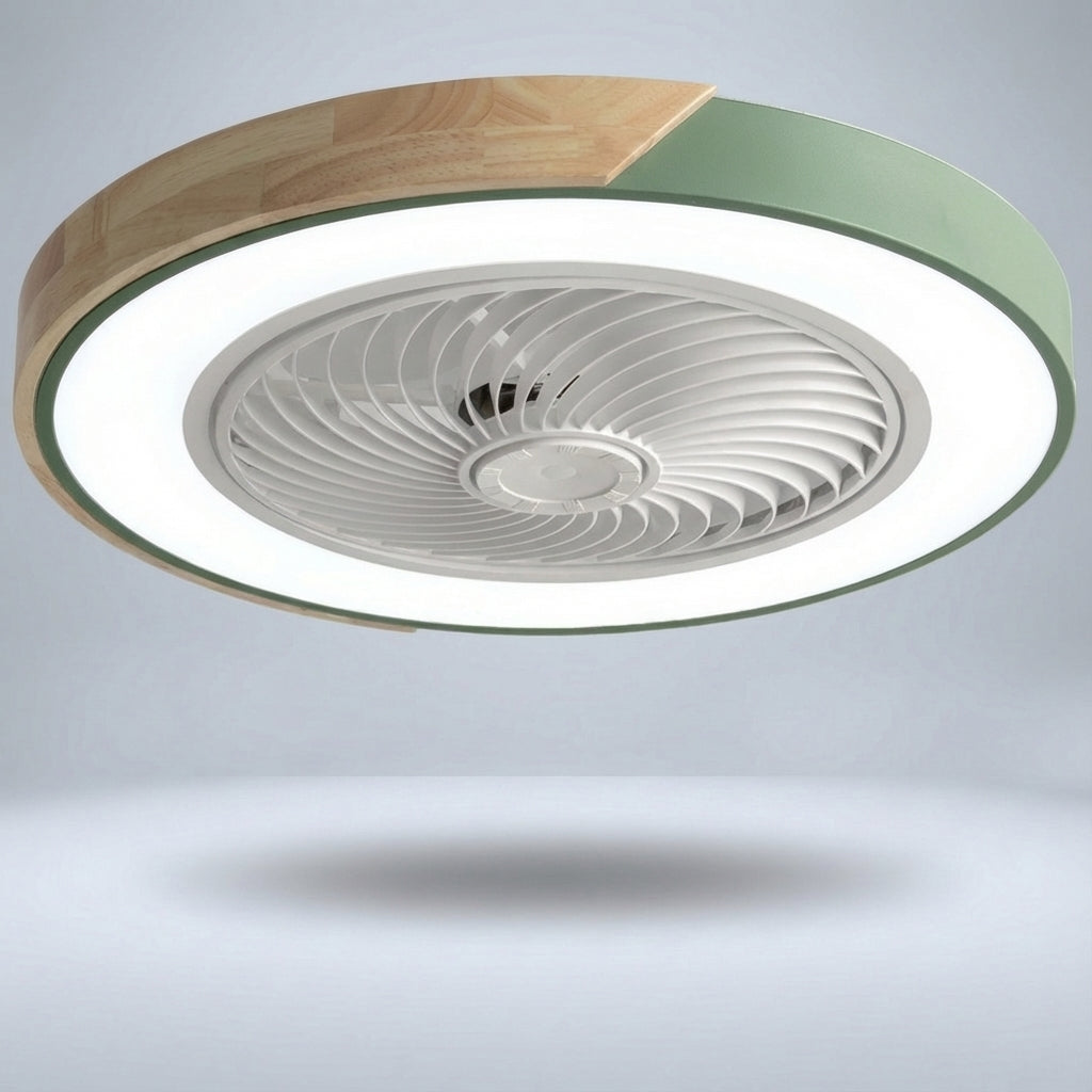 Dimmable LED ceiling fan provides quiet cooling and modern lighting for any living space.