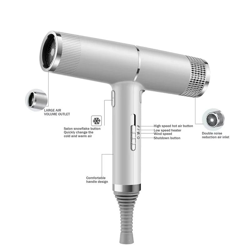 Unisex RapidDry Pro ionic hair dryer. Expert frizz control for smooth, sleek, fast-dried hair.