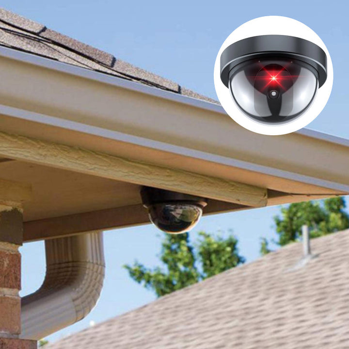 Deterrent dummy camera mounted on a wall, enhancing outdoor home and business safety