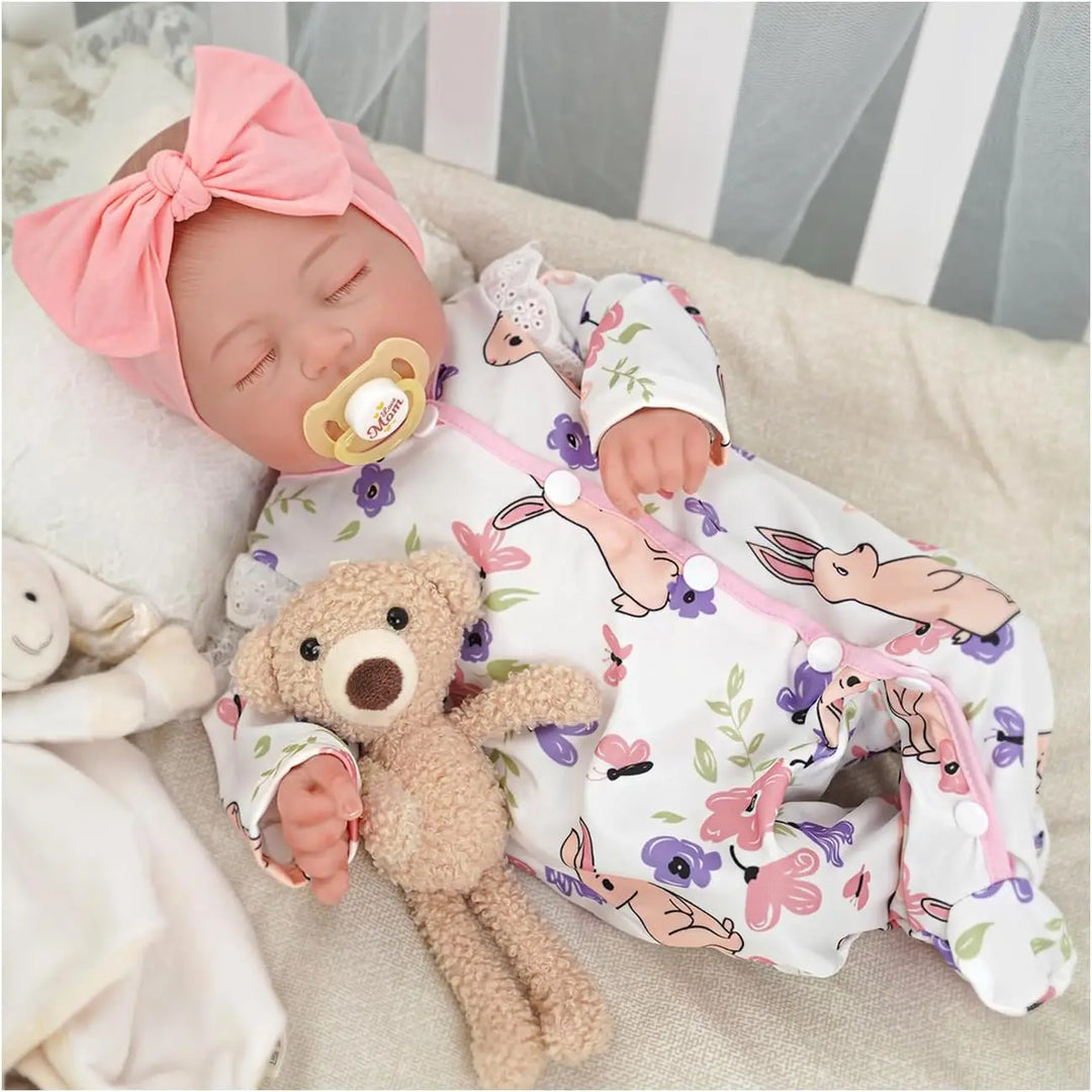 Realistic newborn baby doll, lifelike vinyl skin, perfect for nurturing play & comfort.