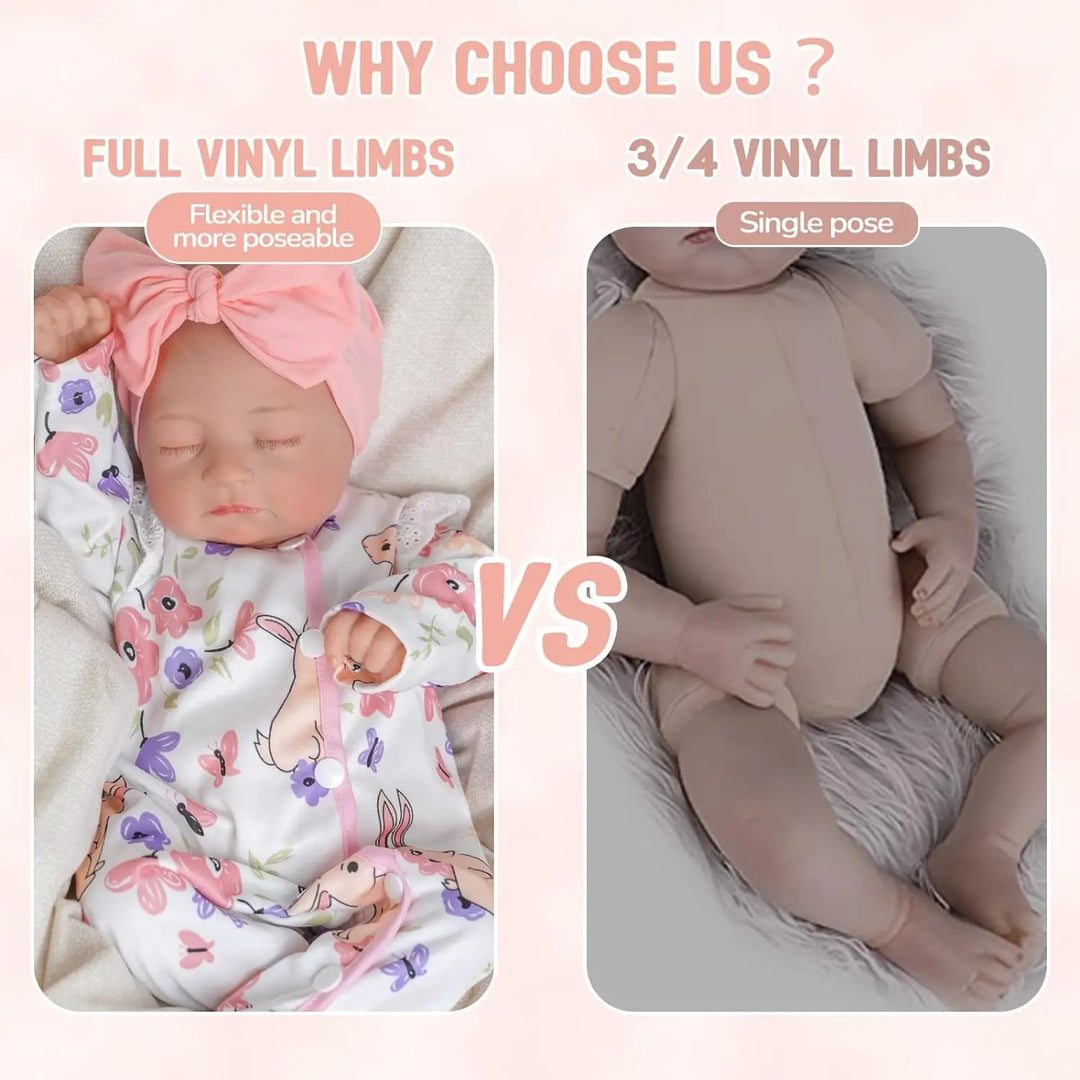 Bebellee realistic newborn doll, soft vinyl, perfect companion for comfort and nurturing play.