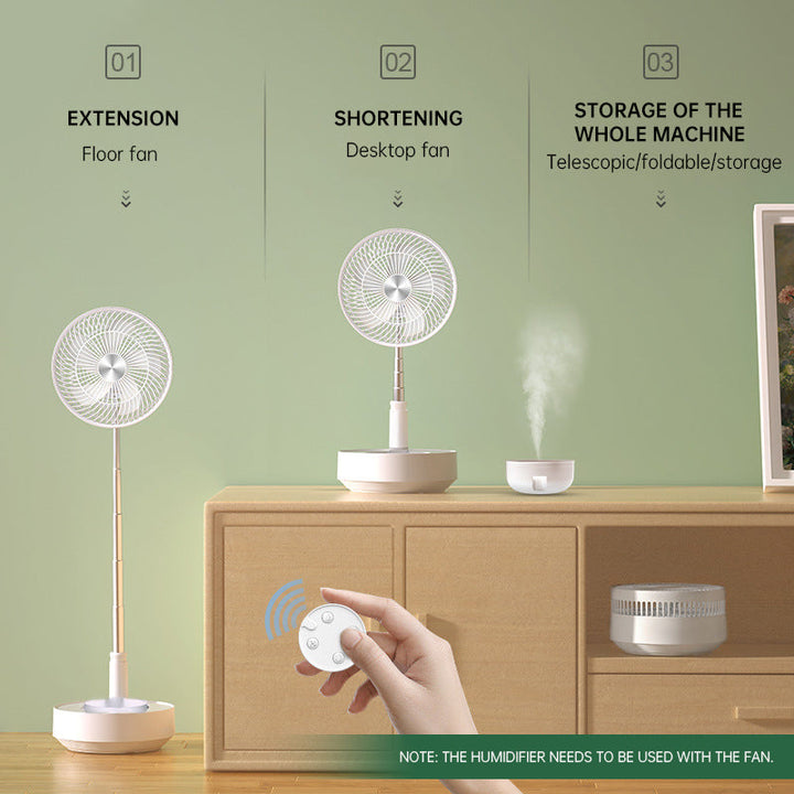 Rechargeable fan, featuring a powerful motor for strong, consistent airflow.