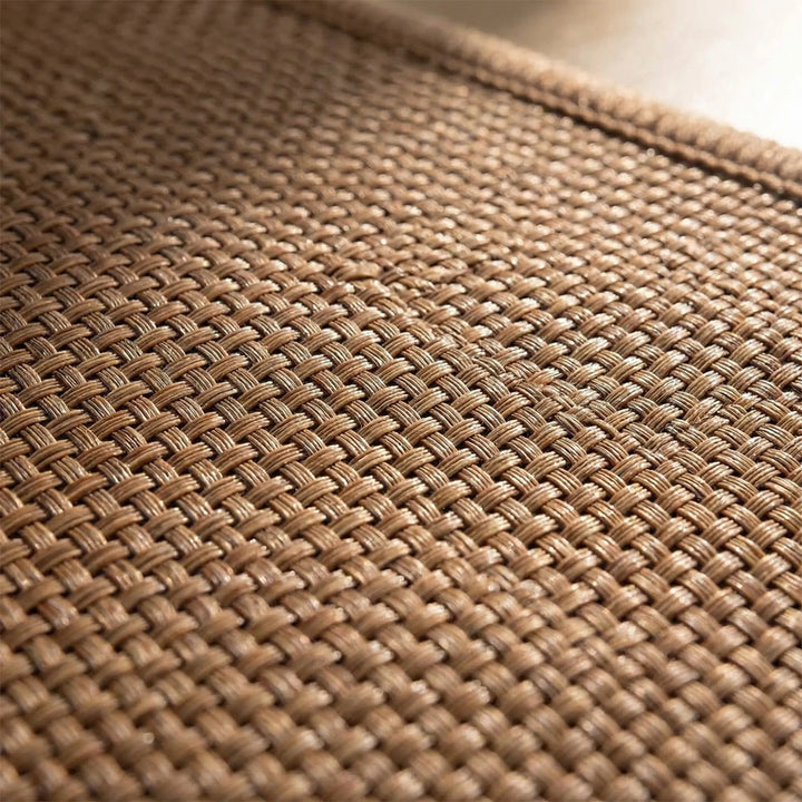 Absorbent unisex bath mat, rectangular non-slip design with Flowique waves. Washable & soft for bathroom safety.