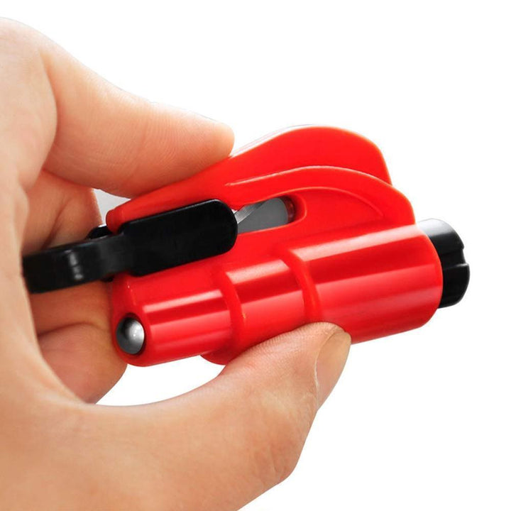 Unisex car window breaker with sharp seatbelt cutter, compact and portable survival gear