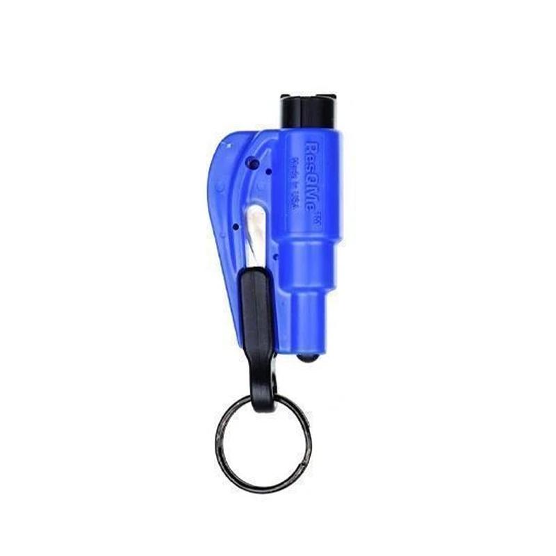 Compact emergency car tool with window breaker and seatbelt cutter, fits in any glove box